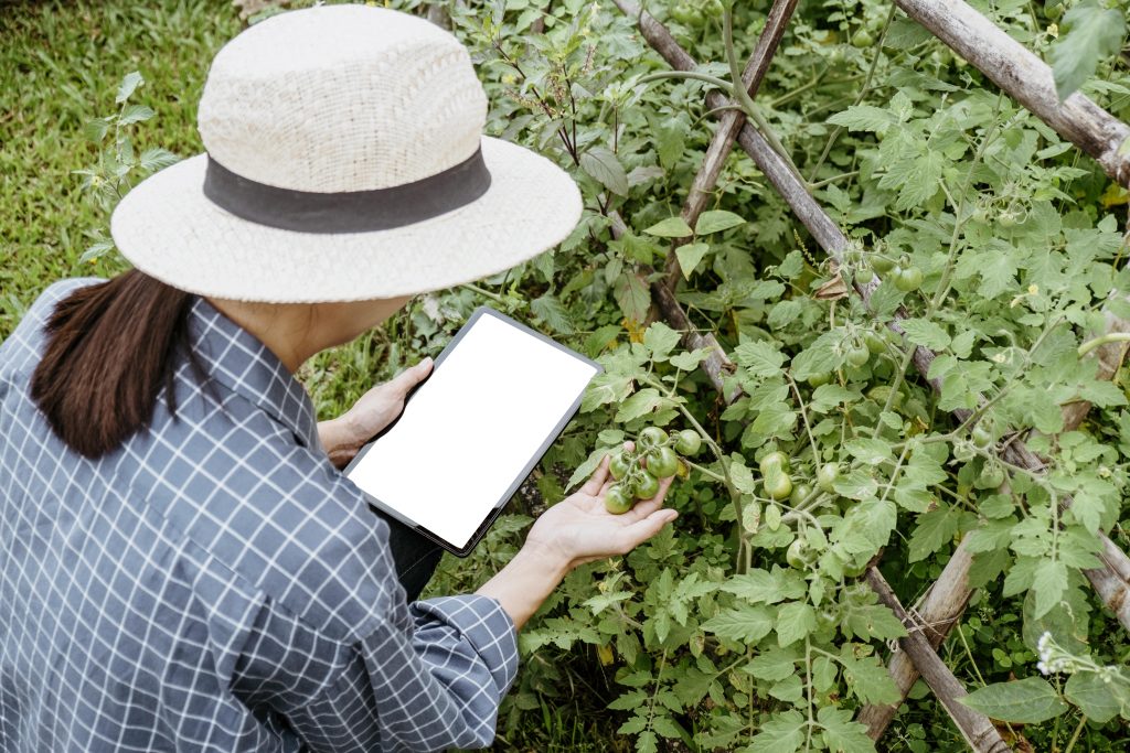asian-woman-studying-different-plants-with-tablet